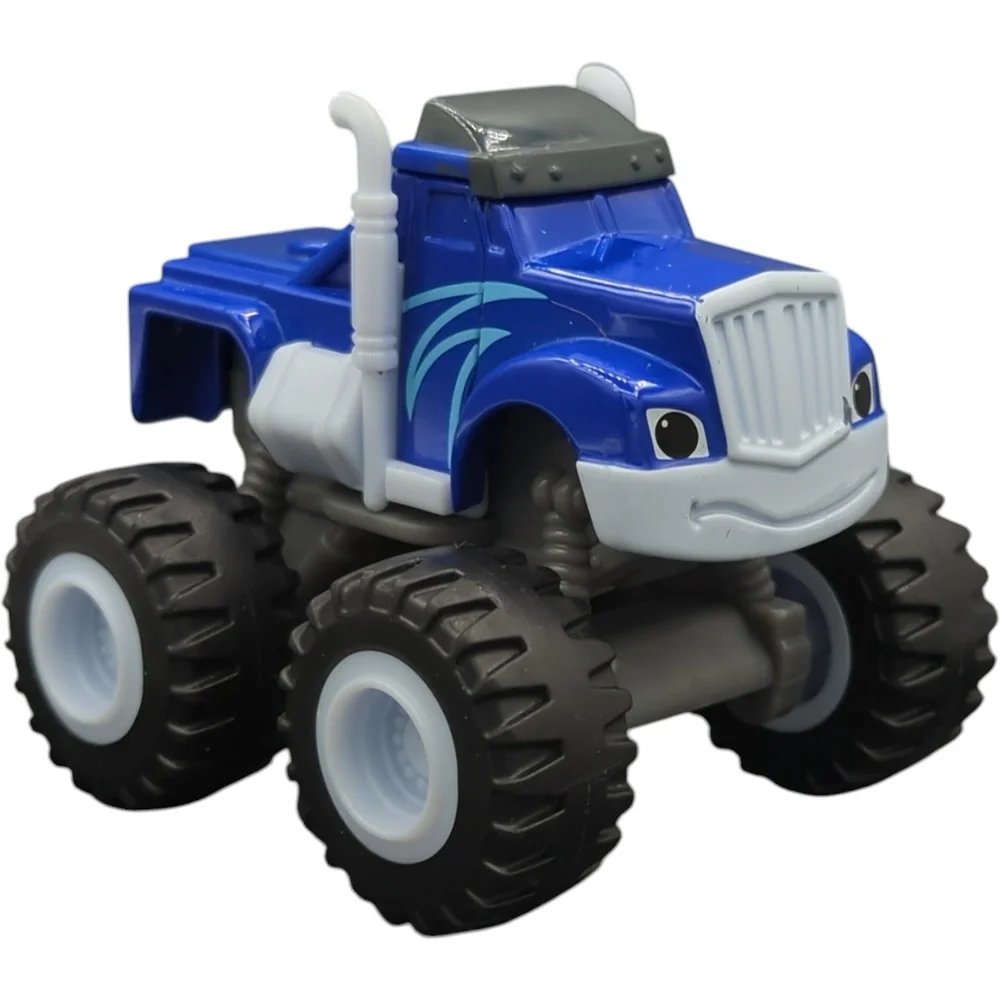 Crusher Blaze and The Monster Machines 2014 Truck Fisher Price Metallic Blue HTF